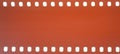 Film tape overlay banner design. Vintage effect. Retro edge negative.