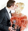 Hugh Jackman and Deborra-Lee Furness and Tony Statuette at the 2012 Awards in NYC