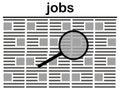 Searching for jobs in a newspaper