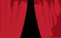 Realistic red stage curtains opening â grand theater backdrop for shows, events, or performance announcements Royalty Free Stock Photo