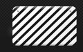 Black and white striped warning sign vector, ideal for construction, danger zones, under construction, or caution concepts. Royalty Free Stock Photo