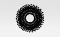 Black radial halftone dots background â modern circular pattern for web designs, print textures & abstract overlays Royalty Free Stock Photo