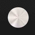 Brushed metal circular plate â shiny silver button with radial gradient for sleek UI elements & app icon designs Royalty Free Stock Photo
