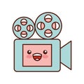 Film video camera kawaii character