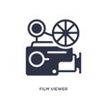 film viewer icon on white background. Simple element illustration from cinema concept