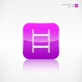 Film web icon. Application button. Royalty Free Stock Photo
