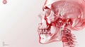 Film x-ray skull and cervical spine lateral view Royalty Free Stock Photo