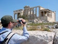 Filming the Erecthion in Athens