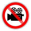 filming prohibition sign