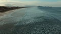 Filming the waves in the Wonderful beach, beach Vila in Imbituba, Santa Catarina, Brazil