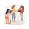 Filmmaking club isolated cartoon vector illustration.