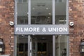 Filmore and Unio entrance and sign in York, Yorkshire, UK - 4th