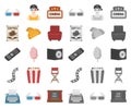 Films and cinema cartoon,mono icons in set collection for design.Movies and Attributes vector symbol stock web