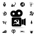 films of the USSR icon. Detailed set of communism and socialism icons. Premium graphic design. One of the collection icons for Royalty Free Stock Photo