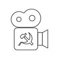 films of the USSR icon. Element of Communism Capitalism for mobile concept and web apps icon. Outline, thin line icon for website