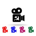 Films of the ussr multi color icon. Simple glyph, flat of communism capitalism icons for ui and ux, website or mobile