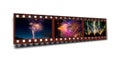 Filmstrip of a celebratory fireworks