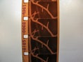 Filmstrip of a developed Super 16mm Film Negative on White. Single-perf. you see the perforations sprocket holes only on the Royalty Free Stock Photo