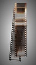 Filmstrip on a gray background Royalty Free Stock Photo