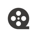 Filmstrip, movie roll tape vector icon