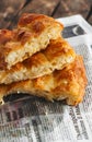 Filo pie with eggs and cheese /Banitsa/ Royalty Free Stock Photo