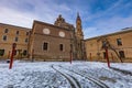 `Filomena` storms leave behind snowy landscapes in Spain . Views of Zaragoza with snow