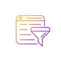 Filter bubble gradient linear vector icon