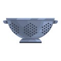 Filter colander icon cartoon vector. Recipe cook