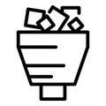 Filter data icon, outline style