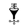 Filter, funnel, big data icon