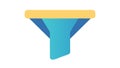 Filter Funnel: Data Filtering and Selection Icon, vector design Generative AI Royalty Free Stock Photo