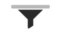Filter Funnel Outline, Data Process Sorting, vector design Generative AI Royalty Free Stock Photo
