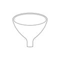 Filter funnel outline icon. Signs and symbols can be used for web, logo, mobile app, UI, UX