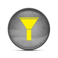 Filter icon on classy splash black round button illustration Royalty Free Stock Photo