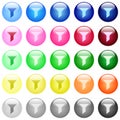 Filter icons icons in color glossy buttons