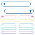 Filter icons icons in rounded color menu buttons