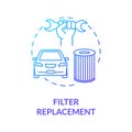 Filter replacement concept icon