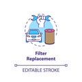 Filter replacement concept icon