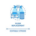 Filter replacement concept icon