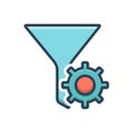 Color illustration icon for Filter settings, sort and shorting