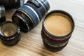 Filtered Coffee in a Lens Body