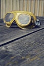 Filtered picture of a vintage safety glasses