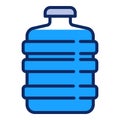 Filtered water bottle icon, outline style