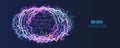 Filtering machine algorithms. Data stream in the form of an array of circles and binary code. Vector database background. Modern Royalty Free Stock Photo