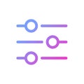 Filters button pixel perfect gradient linear ui icon Royalty Free Stock Photo