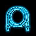 filtrate pool hose neon glow icon illustration Royalty Free Stock Photo