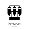 filtration icon in trendy design style. filtration icon isolated on white background. filtration vector icon simple and modern