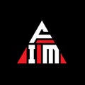 FIM triangle letter logo design with triangle shape. FIM triangle logo design monogram. FIM triangle vector logo template with red Royalty Free Stock Photo