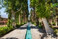 Fin Garden, located in Kashan, Iran, a historical Persian garden. Royalty Free Stock Photo
