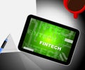 Fin Tech Financial Technology Business 2d Illustration